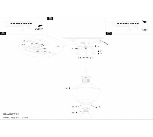 Подвесной светильник Eglo ПРОМО Murmillo 96773