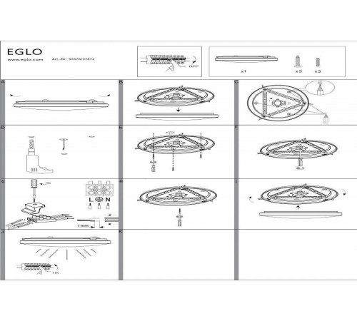 Накладной светильник Eglo ПРОМО Frania-S 97878