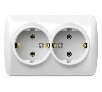 Розетка двойная с заземлением Elbi Eleсtriс Alsu 7 504-010200-907