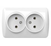 Розетка двойная без заземления Elbi Eleсtriс Alsu 7 504-010200-908