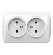 Розетка двойная без заземления Elbi Eleсtriс Alsu 7 504-010200-908
