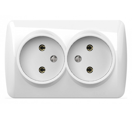 Розетка двойная без заземления Elbi Eleсtriс Alsu 7 504-010200-908