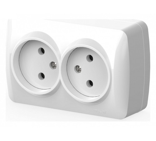 Розетка двойная без заземления Elbi Eleсtriс Alsu 7 504-010200-908