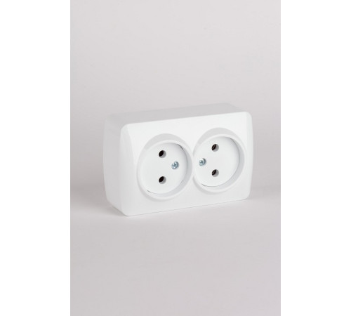 Розетка двойная без заземления Elbi Eleсtriс Alsu 7 504-010200-908