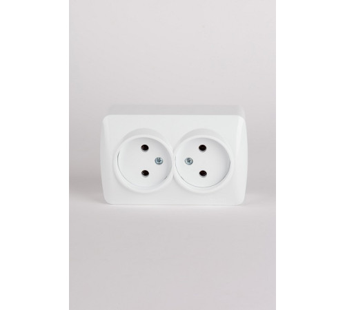 Розетка двойная без заземления Elbi Eleсtriс Alsu 7 504-010200-908