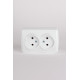 Розетка двойная без заземления Elbi Eleсtriс Alsu 7 504-010200-908