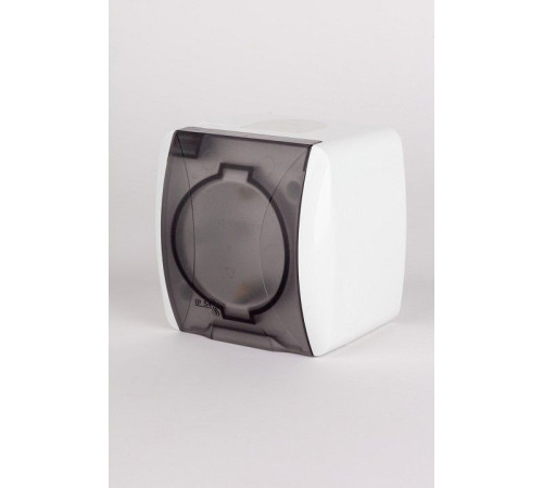 Розетка с заземлением с крышкой Elbi Eleсtriс Alsu 7 504-010215-218