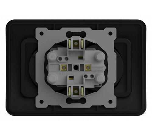 Розетка двойная без заземления и со шторкой Elbi Eleсtriс Jazz 508-014800-918