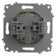 Розетка с заземлением и со шторкой, без рамки с крышкой Elbi Eleсtriс Zena Vega 609-010200-219
