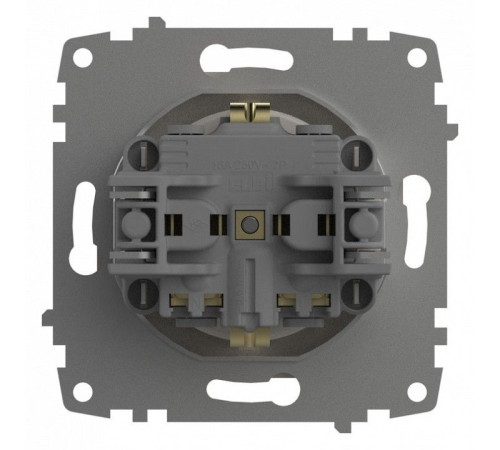 Розетка с заземлением и со шторкой, без рамки Elbi Eleсtriс Zena Vega 609-010200-243
