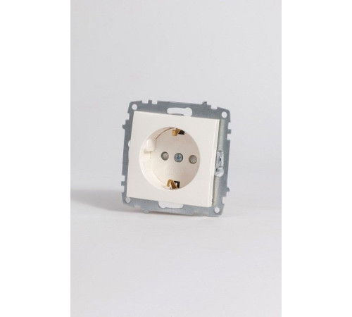 Розетка с заземлением и со шторкой, без рамки Elbi Eleсtriс Zena Vega 609-010200-243