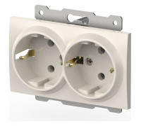 Розетка двойная с заземлением, без рамки Elbi Eleсtriс Zena Vega 609-010200-907