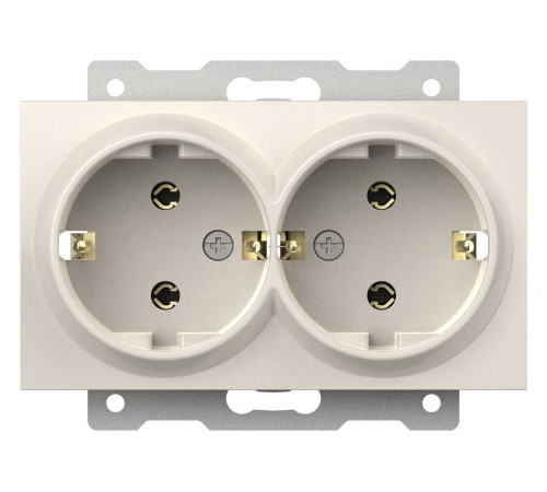 Розетка двойная с заземлением, без рамки Elbi Eleсtriс Zena Vega 609-010200-907