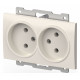 Розетка двойная без заземления, без рамки Elbi Eleсtriс Zena Vega 609-010200-908