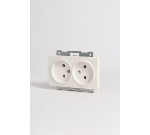 Розетка двойная без заземления, без рамки Elbi Eleсtriс Zena Vega 609-010200-908