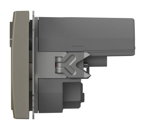 Розетка с заземлением и со шторкой и 2хUSB type A, без рамки Elbi Eleсtriс Zena Vega 609-011400-317