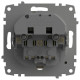 Розетка с заземлением и со шторкой и 2хUSB type A, без рамки Elbi Eleсtriс Zena Vega 609-011400-317