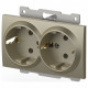 Розетка двойная с заземлением, без рамки Elbi Eleсtriс Zena Vega 609-011400-907