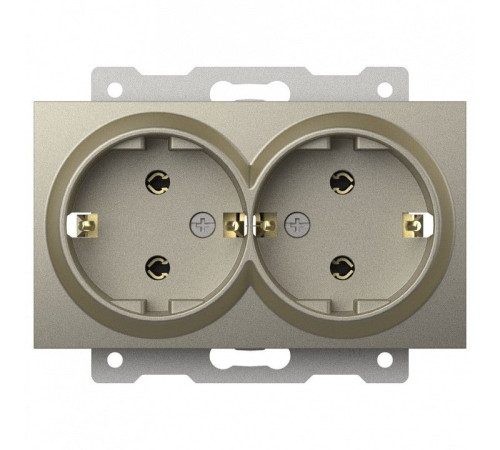 Розетка двойная с заземлением, без рамки Elbi Eleсtriс Zena Vega 609-011400-907