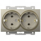 Розетка двойная с заземлением, без рамки Elbi Eleсtriс Zena Vega 609-011400-907
