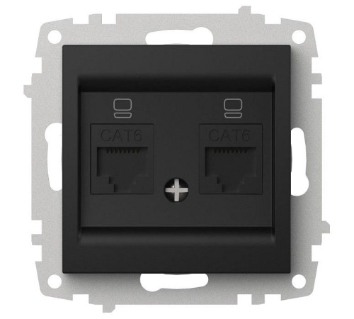 Розетка двойная Ethernet RJ-45 без рамки Elbi Eleсtriс Zena Vega 609-014800-248