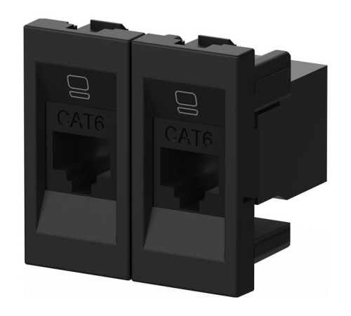 Розетка двойная Ethernet RJ-45 без рамки Elbi Eleсtriс Moda Vox 611-044832-248