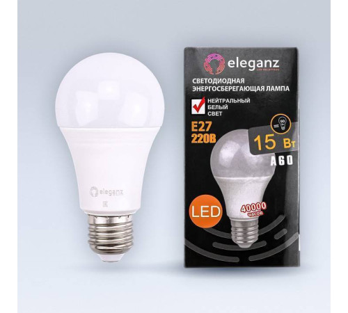 Лампа светодиодная Eleganz E27 15Вт 4500K 1379