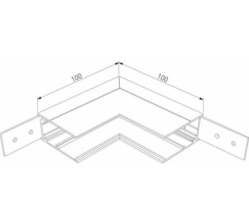 Соединитель угловой внутренний для треков накладных Elektrostandard Slim Magnetic a062191