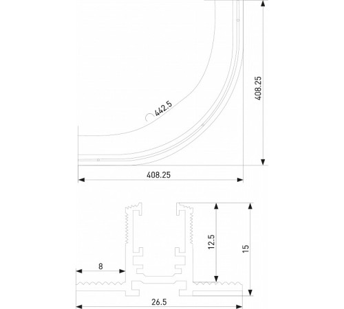 Трек встраиваемый Elektrostandard Mini Magnetic a067998