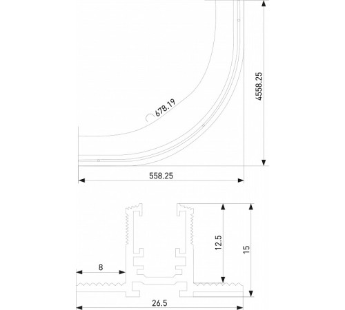 Трек встраиваемый Elektrostandard Mini Magnetic a067999