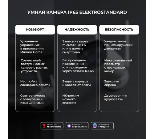 Видеокамера безопасности Elektrostandard WF a069150