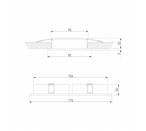 Встраиваемый светильник Elektrostandard Tetro 15277/LED