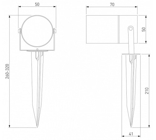 Наземный низкий светильник Elektrostandard Landscape 043 FL LED
