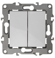 Переключатель двухклавишный без рамки Эра Эра 12 12-1004-01