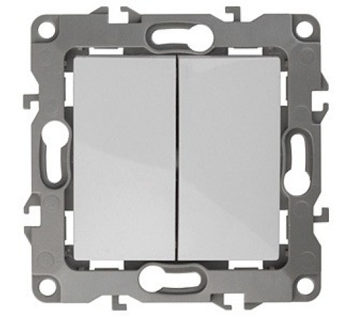 Переключатель двухклавишный без рамки Эра Эра 12 12-1004-01