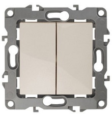 Переключатель двухклавишный без рамки Эра Эра 12 12-1004-02