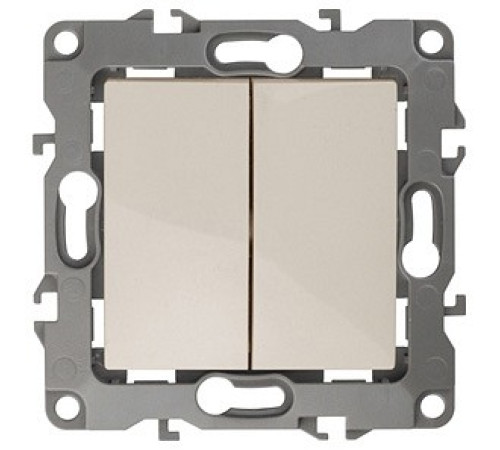 Переключатель двухклавишный без рамки Эра Эра 12 12-1004-02