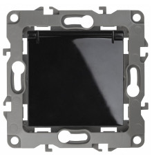 Розетка с заземлением и со шторкой, без рамки с крышкой Эра Эра 12 12-2103-06