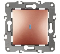 Выключатель одноклавишный с подсветкой без рамки Эра Эра 12 12-1102-14