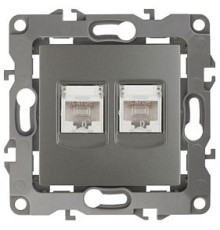 Розетка двойная Ethernet RJ-45 без рамки Эра Эра 12 12-3108-12