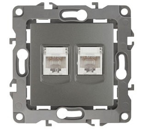 Розетка двойная Ethernet RJ-45 без рамки Эра Эра 12 12-3108-12