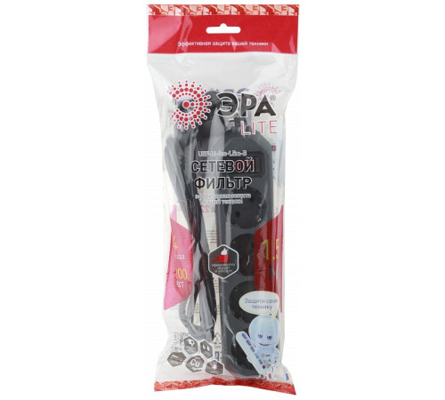 Удлинитель с выключателем Эра USF-M-4es-1.5m-B