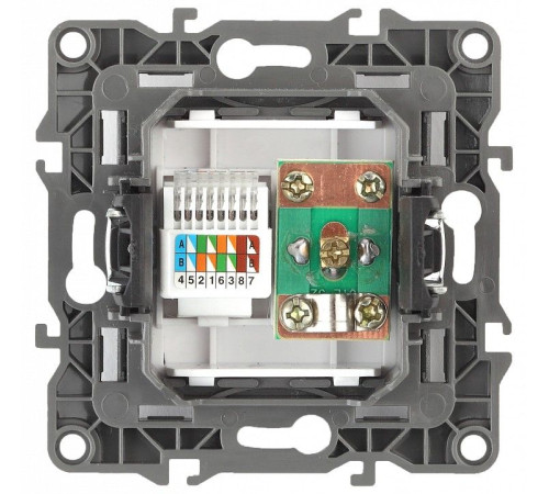 ТВ-розетка и розетка Ethernet RJ-45 без рамки Эра Эра 12 12-3110-13