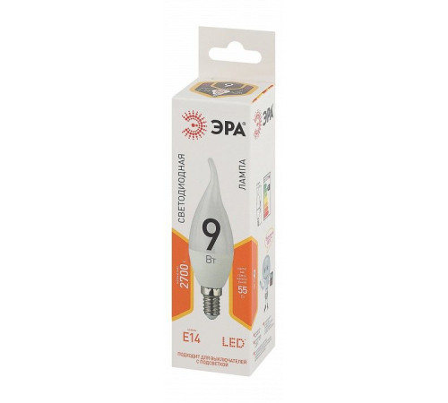 Лампа светодиодная Эра Стандарт LED BXS-9W-827-E14