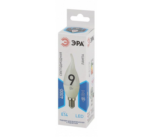 Лампа светодиодная Эра Стандарт LED BXS-9W-840-E14