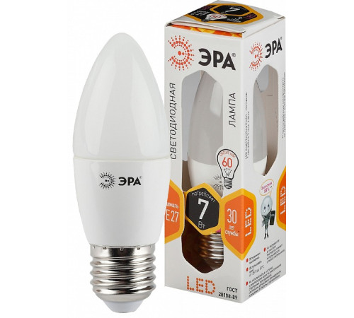 Лампа светодиодная Эра Стандарт LED B35-7W-827-E27