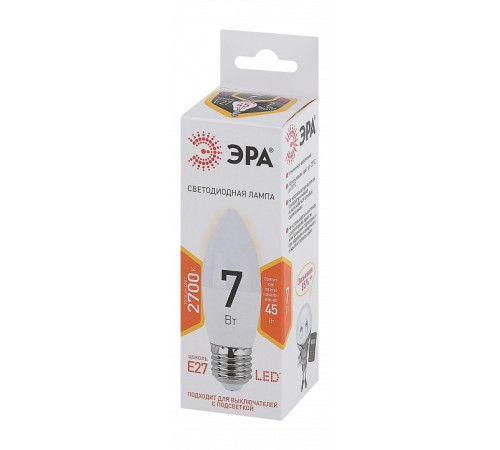 Лампа светодиодная Эра Стандарт LED B35-7W-827-E27