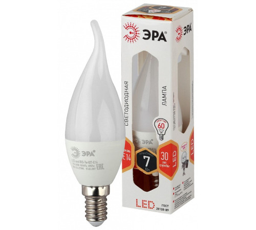 Лампа светодиодная Эра Стандарт LED BXS-7W-827-E14