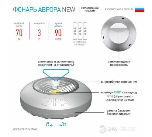 Ночник ЭРА Аврора Б0031042