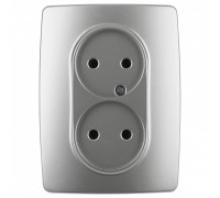 Розетка двойная без заземления Эра Эра 12 12-2107-03